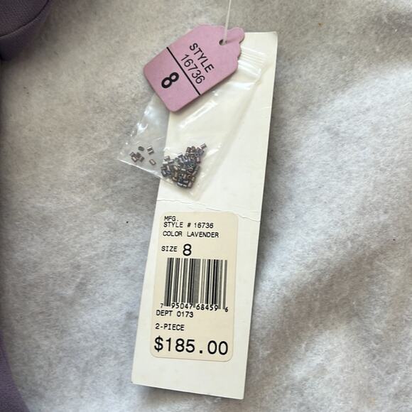 NWT ALEX EVENINGS 2-Piece SIZE 8 Formal Gown Dress with Jacket Lavender - Picture 11 of 13